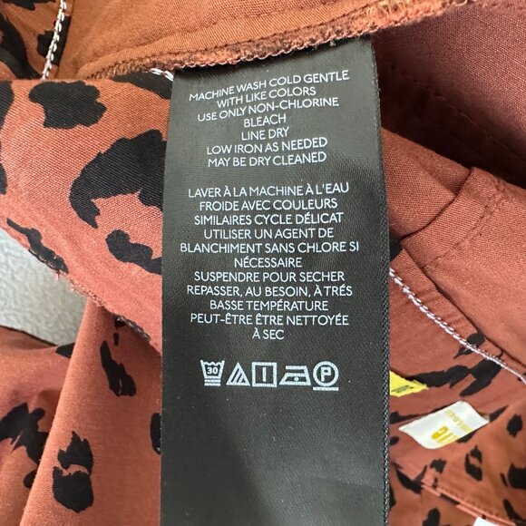 Maeve Anthropologie The Colette Wide Leg Crop Pants Size 30 Cheetah Print - Picture 9 of 11